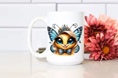 Funny Cute Butterfly Portrait | Sublimation Clipart Product Image 2