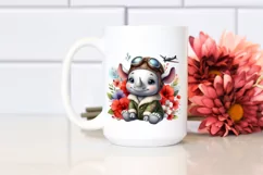 Colorful Baby Rhino, Aviator Suit |Clipart Product Image 2