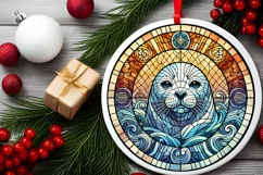 Round Christmas Ornament Sublimation|Clipart Product Image 1