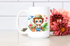 Colorful Cute Baby Monkey Sublimation Clipart Product Image 2