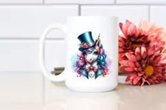 Baby Unicorn in Top Hat PNG Product Image 2