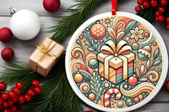 Round Christmas Ornament Sublimation|Clipart Product Image 2