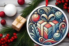 Round Christmas Ornament Sublimation|Clipart Product Image 2