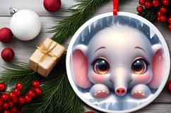 Round Christmas Ornament Sublimation|Clipart Product Image 2