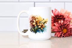 Abstract Wooden Narcissus Clipart Product Image 2