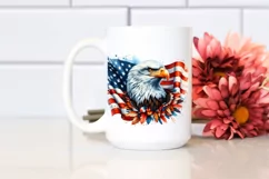 Detailed Patriotic Bald Eagle in USA Colors Product Image 2