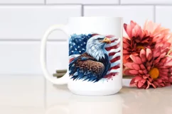 Detailed Patriotic Bald Eagle in USA Colors Product Image 2