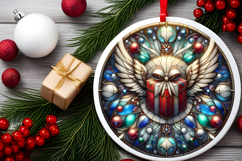 Round Christmass Ornament PNG Product Image 2