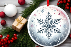 Round Christmass Ornament PNG Product Image 2
