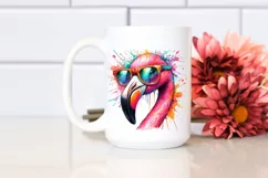 Colorful Sunglasses Flamingo Clipart Product Image 2