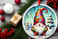 Round Christmas Ornament Sublimation|Clipart Product Image 1