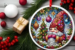 Round Christmas Ornament Sublimation|Clipart Product Image 1