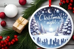 3D Snowy Nights Winter PNG Product Image 2