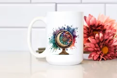 Abstract Mushroom Watercolor Splash PNG Product Image 2