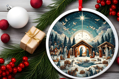 Round Christmass Ornament PNG Product Image 2
