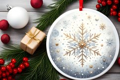 Round Christmas Ornament Sublimation|Clipart Product Image 2