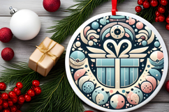 Round Christmass Ornament PNG Product Image 2