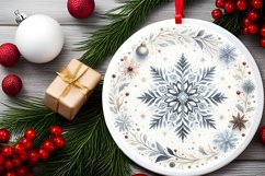 Round Christmas Ornament Sublimation|Clipart Product Image 2