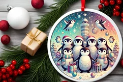 Round Christmas Ornament Sublimation|Clipart Product Image 2