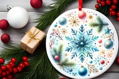 Round Christmas Ornament Sublimation|Clipart Product Image 2