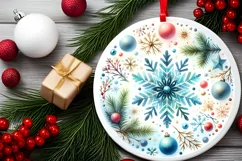 Round Christmas Ornament Sublimation|Clipart Product Image 2