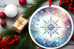 Round Christmass Ornament PNG Product Image 2