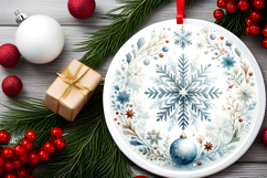 Round Christmass Ornament PNG Product Image 2