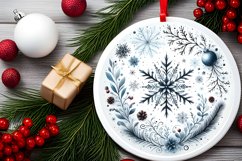Round Christmas Ornament Sublimation|Clipart Product Image 2