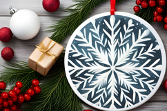 Round Christmass Ornament PNG Product Image 2