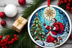 Round Christmas Ornament Sublimation|Clipart Product Image 2