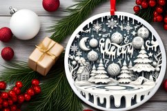 Round Christmas Ornament Sublimation|Clipart Product Image 2
