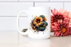 Shiny Nasturtium with Golden Insertions | Clipart Product Image 2