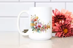 Colorful Watercolor Orchid Frame | Sublimation Clipart Product Image 2