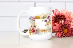 Colorful Watercolor Orchid Frame | Sublimation Clipart Product Image 2