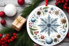 Round Christmas Ornament Sublimation|Clipart Product Image 2