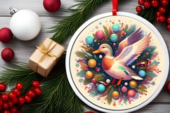Round Christmas Ornament Sublimation|Clipart Product Image 2