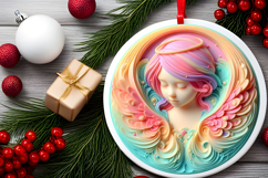 Round Christmass Ornament PNG Product Image 2