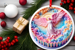 Round Christmass Ornament PNG Product Image 2