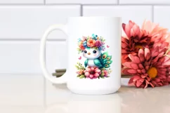 Colorful Flower Crown Peacock PNG Product Image 2