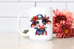 Sublimation USA Flag Cow Portrait | Bored Product Image 2