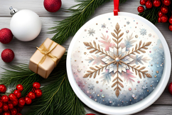 Round Christmass Ornament PNG Product Image 2