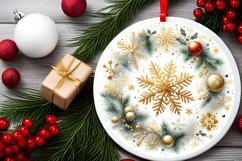 Round Christmass Ornament PNG Product Image 2