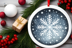 Round Christmass Ornament PNG Product Image 2