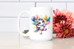 Cute Baby Unicorn Posing as Dancer Clipart Product Image 2