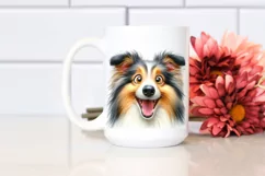 Crazy Collie with Popping Eyes | Funny Watercolor Product Image 2