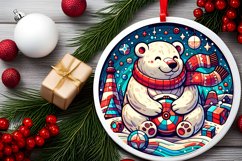 Round Christmas Ornament Sublimation|Clipart Product Image 2