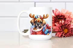 Great Dane with Reindeer Horns, High-Res PNG Product Image 2