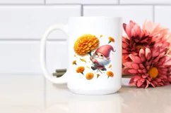 Colorful Watercolor Cute Floating Gnome Clipart Product Image 2