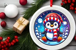 Round Christmas Ornament Sublimation|Clipart Product Image 1