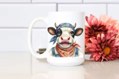 Cow Cow Portrait with Enthusiastic Smile Clipart Product Image 2